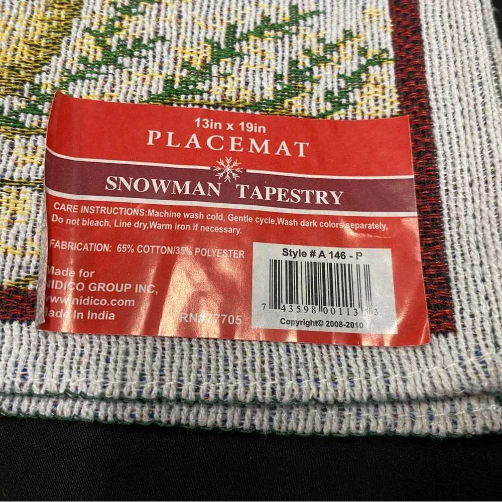 Snowman placemats vintage 13